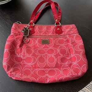 Coach Red Poppy G1193-17890 large hand bag